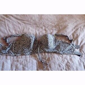 Bikini Bra Top 36DD Black White polka dot Full support Smart&Sexy worn once